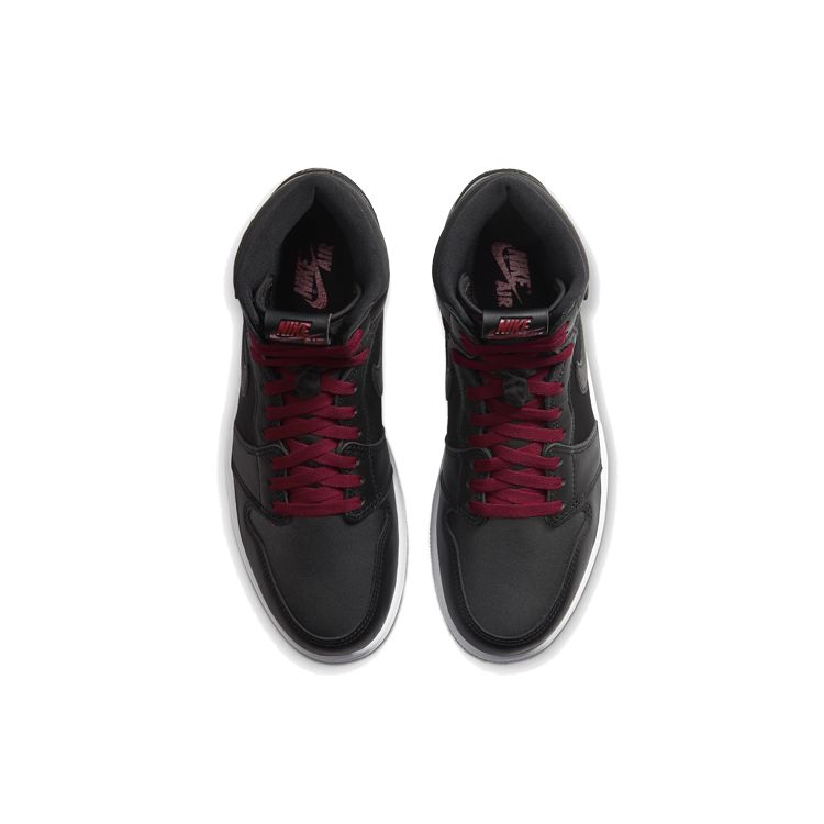 Air Jordan 1 Retro High OG Black Gym Red Unisex Sneakers Metallic-Silver 555088-060