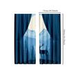 2pcs Classic Blue Deer and Mountain Design Curtains - Polyester, Nature-Inspired Decor for Bedroom & Living Room with Pine Trees