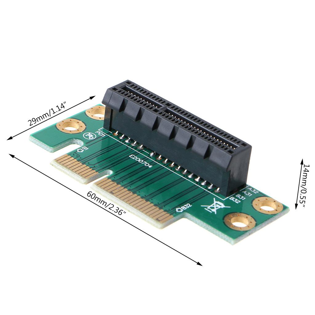 Riser-карта PCI-Express 4X, адаптер под углом 90 градусов влево, высота 1U, адаптер сокета PCIe для компьютерного сервера, высокая точность