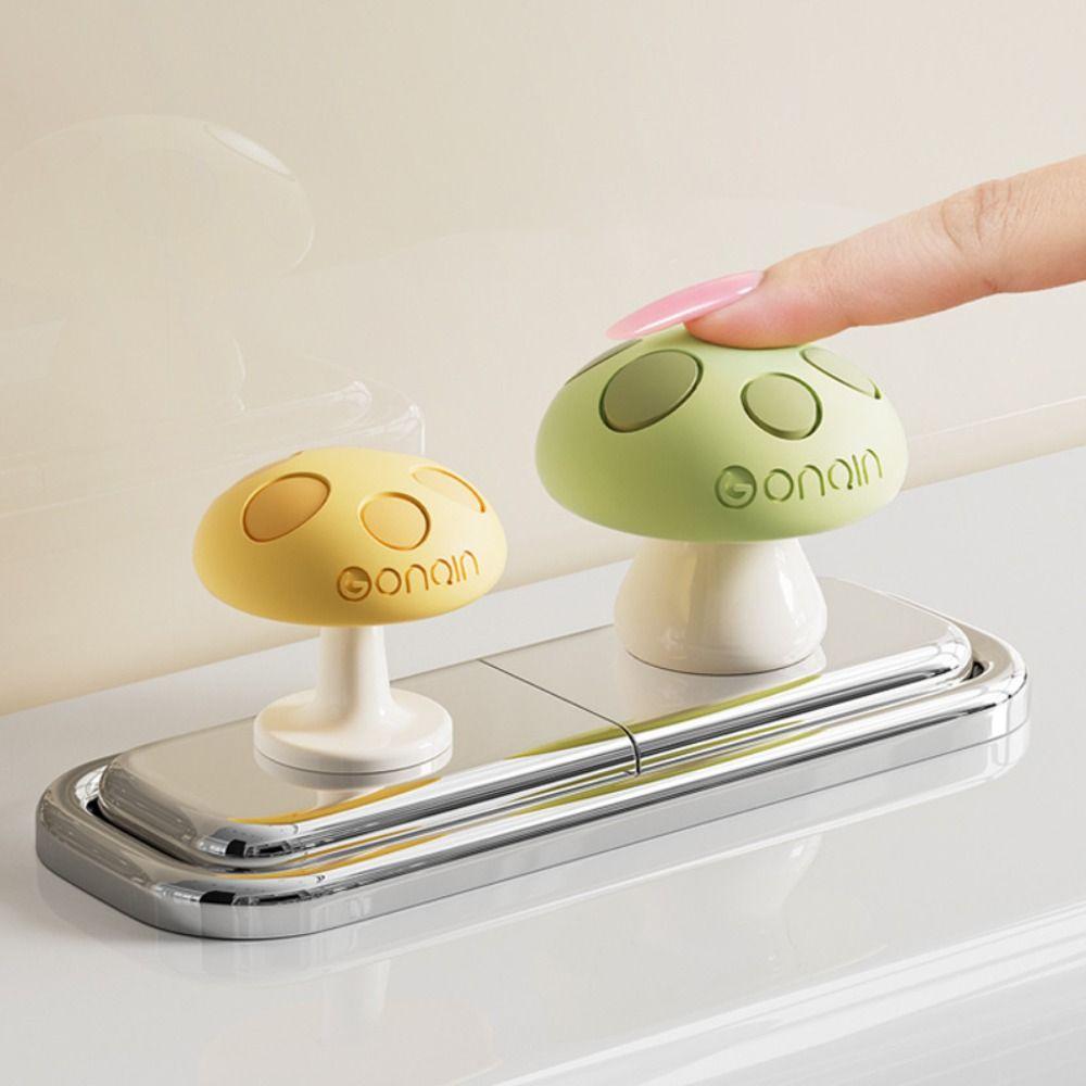 Mushroom Shaped Toilet Tank Press Button Nail Protector Toilet Presser Toilet Press Button