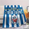 Custom Name FC Hansa Rostock Flannel Blanket, High quality Comfortable for All Seasons, Home Decor, Warmth and Comfort