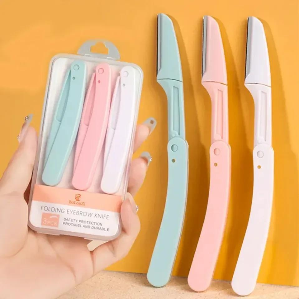 1/3 шт. триммер для бровей, эпиляторы для лица для женщин, карманный нож, профилировщик бровей, удаление волос для женщин, бритва для придания формы бровям