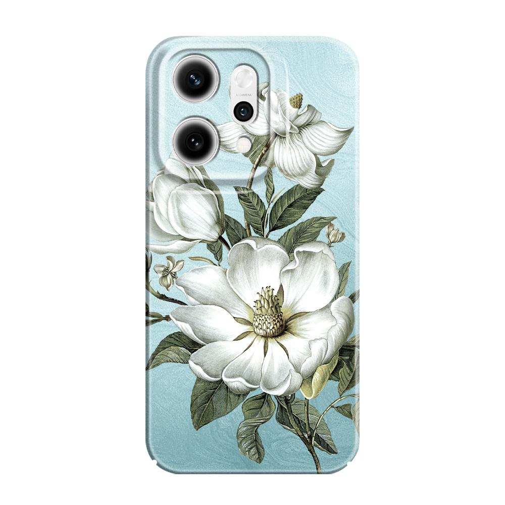 Потрясающий чехол для телефона с магнолиями для OPPO Reno 14 14F 13 13F 12 12F 11 11F 10 8 8Z 8T 7 7Z Pro 4G 5G Пленка Жесткий чехол