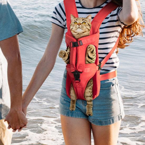 Переноска для домашних животных Удобный регулируемый многоцелевой водостойкий рюкзак из ткани Оксфорд для собак на открытом воздухе