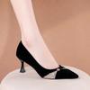 Женские милые сладкие легкие черные весенние слипоны на шпильке туфли женская мода комфорт элегантные туфли-лодочки на каблуке ea688