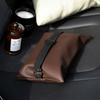 PU Leather Car Tissue Box Cover Sun Visor Seat Back Hanging Type Car Tissue Box Armrest Towel Tissue Storage