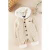 Knitwear Knitted Welsoft Lined Hooded Winter Baby Jumpsuit
