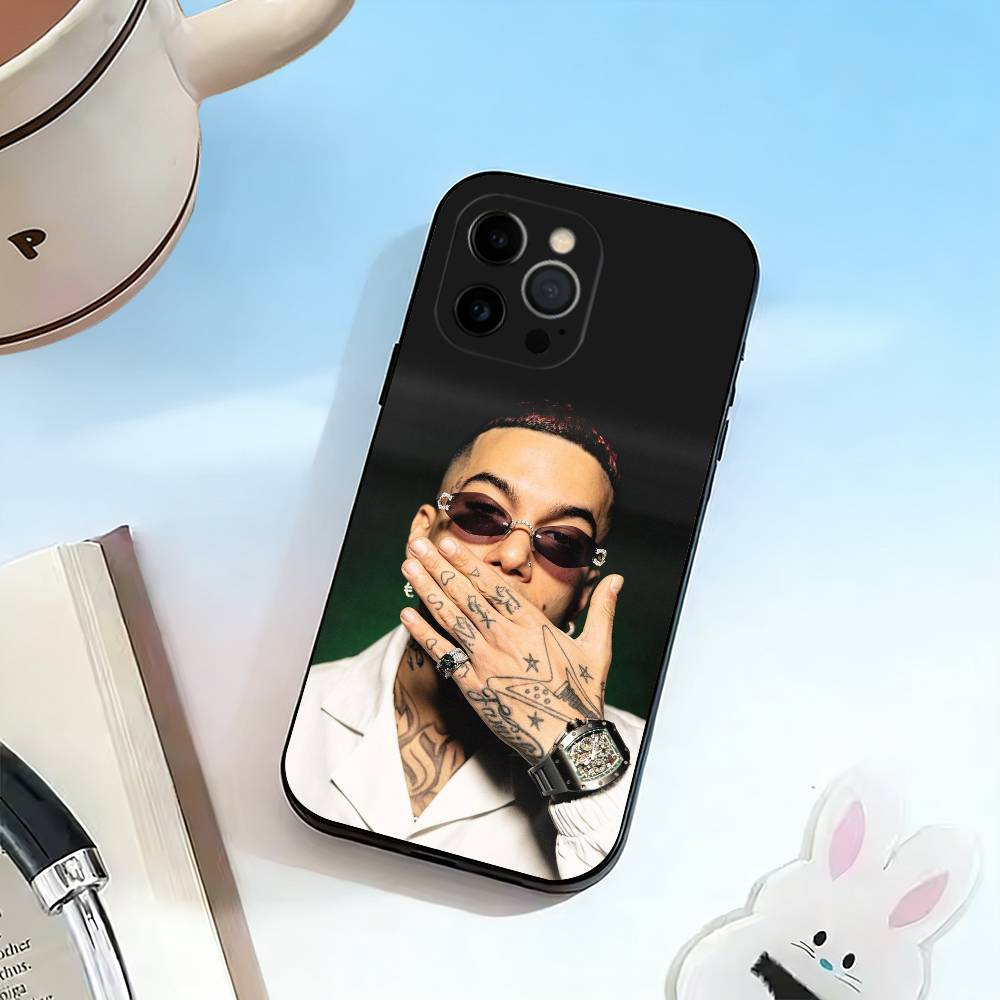 Singer Sfera E-Ebbasta Phone Case For iPhone 17, 16,15,14,13,12,11 Plus,Pro Max, Others Soft Black Cover
