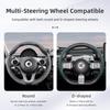 vcxja9 Suitable for Smart Breathable Hole Leather Steering Wheel Cover Segmented Quick Release Design Non-Slip and Durable Fortwo 451 450 453