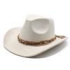 Suede Top Hat, Western Cowboy Riding Hat, Sunshade Big Eaves Hat.