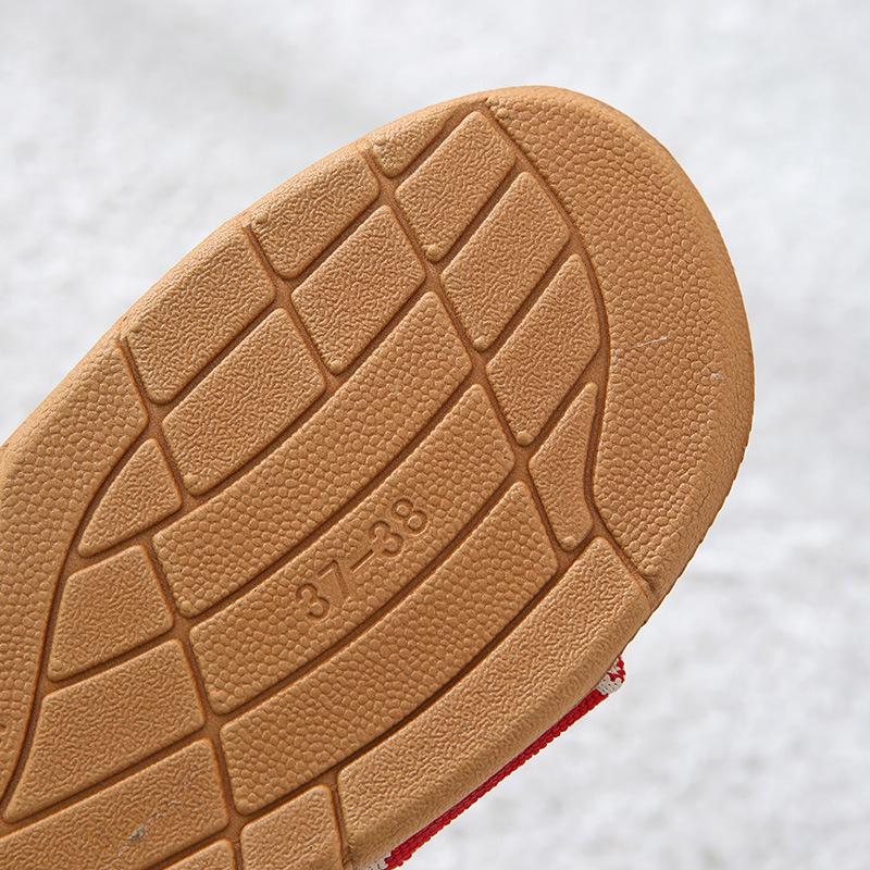 Модные женские тапочки из льна в клетку в стиле бохо