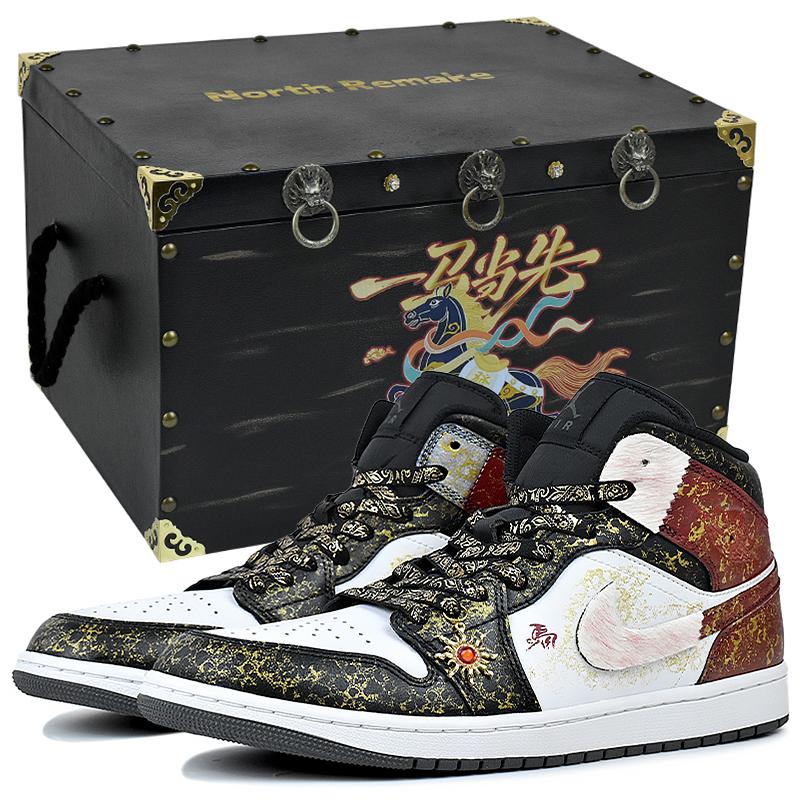 Jordan Air Jordan 1 Износостойкие Низкие Винтажные Баскетбольные Кроссовки Мужские DQ8426-001(Team1676-S-BOX)