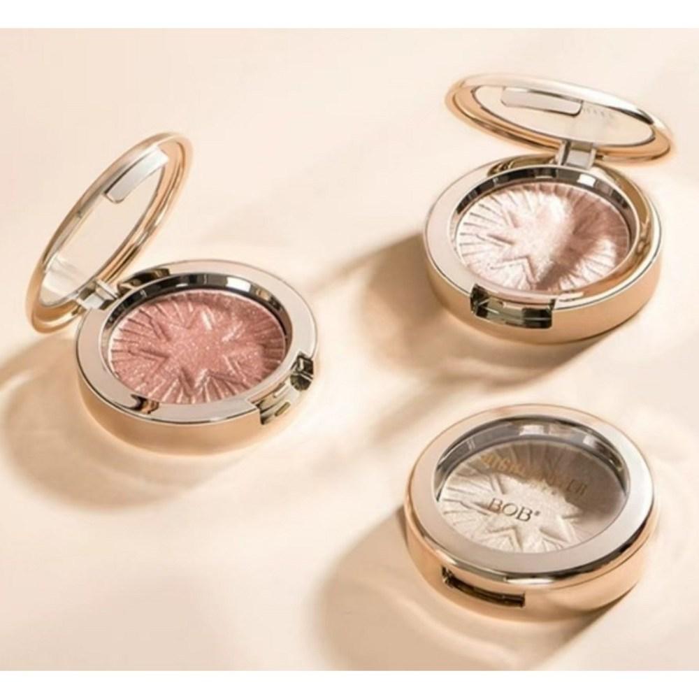 BOB Embossing Glitter Highlighter Powder Shimmer Contouring 3 типа, 1 шт., нет. 3 Розовый