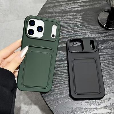 Роскошный карман-держатель для карт, чехол-карман для iPhone 17 16 15 14 13 12 11 Pro Max XS XR X 8 7 Plus, мягкий силиконовый противоударный чехол