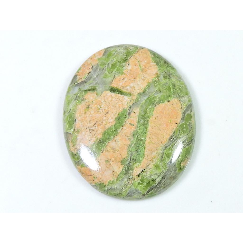 Натуральный унакит овальной формы кабошон лечебный кристалл россыпью драгоценный камень 29X47X4MM SK-1467