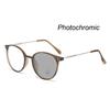 Women'S Fashion Photochromic Myopia Glasses Unisex Ultralight Anti-Uv Near Sight Eyeglasses Men Ladies Vintage Round Eyewear
