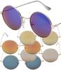 Round Unisex Sunglasses Mirrored