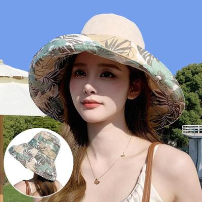 Женская панама из девяти частей, двусторонняя, для летнего отпуска, широкополая