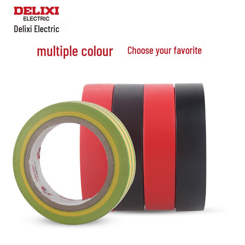 Изолента ПВХ DELIXI, Высокая адгезия, Длина 10 м / 20 м