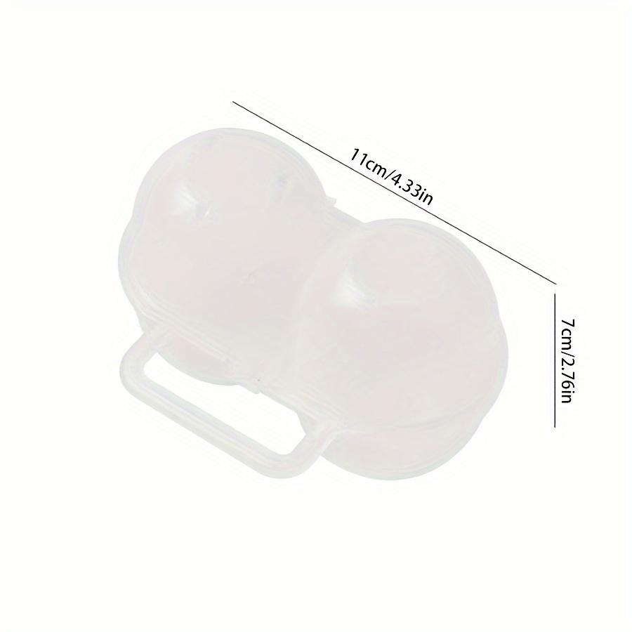 5pcs, Portable Egg Carrier Box, Plastic Egg Holder with 2 Compartments, Kitchen Fridge Safe Egg Storage Container, Shockproof Egg Organizer Case