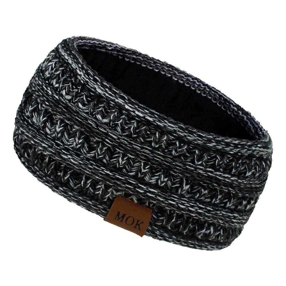 Hair Accessories Thick Fuzzy Knit Hair Band Head Wrap Ear Warmer Headbands for Women Fleece Lined
