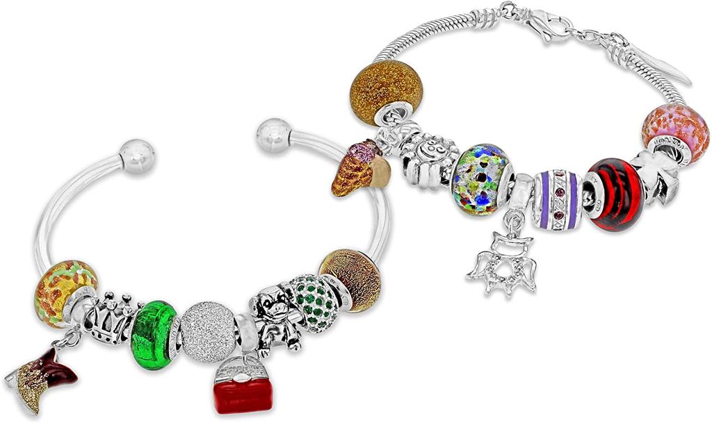 Tuscany charms sterling silver black enamel bead