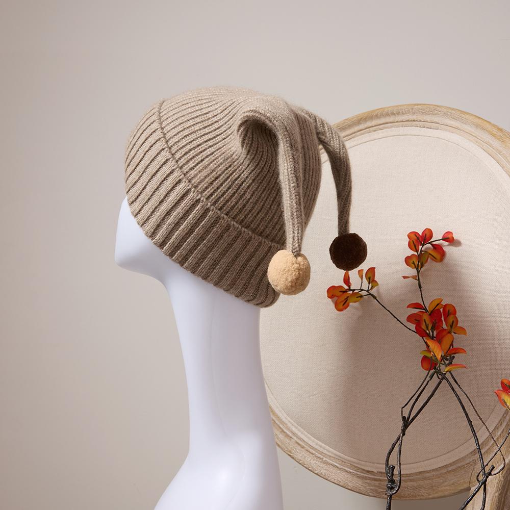 Manufacturer Inner Mongolian 100% PURE Cashmere Beanie Hat Custom Women Winter Warm Casual Fashion Knit Cashmere Hat
