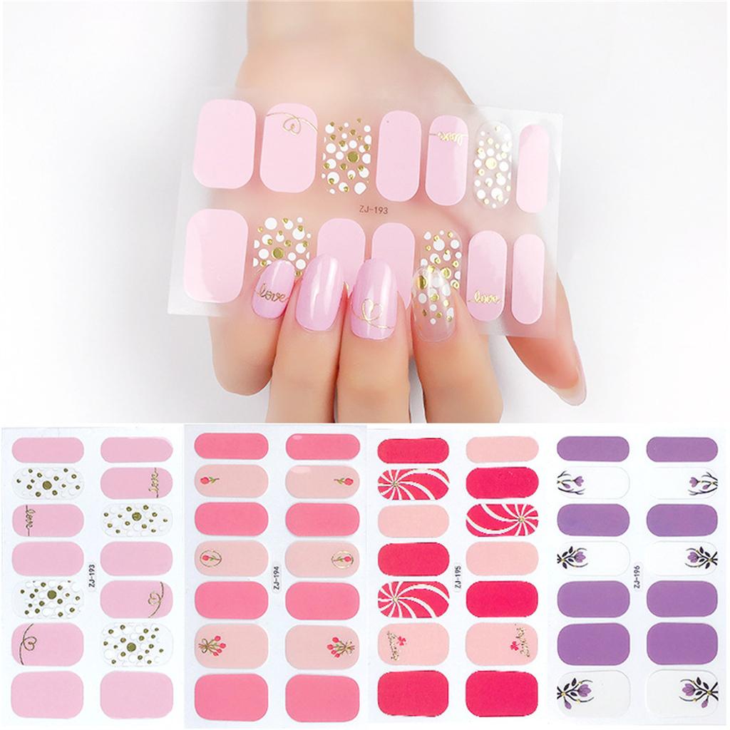 16 Strips Glitter Nail Wraps for Women Nail Polish Strips Self Adhesive Nail Polish Stickers Fingernail Manicure Sticker