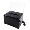 Solid Suggestion Box With Lock and Sign Holder Donation Box Plastic Container Tip Jar  Charity