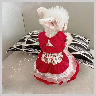 Юбка для питомца весна и лето Лолита милая дышащая собака чем медведь плюшевый одежда кошка одиночное платье