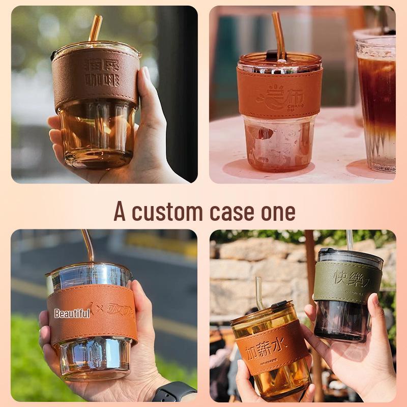 Bamboo Glass Cup: Versatile & High-Value Double-Walled Cup with Straw for Water, Coffee, & More - Premium Souvenir