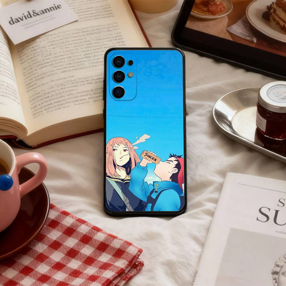P-Psychedelic F-FLCL Phone Case For Samsung S 25,24,23,22,30,21,10,9,Ultra,Plus,Lite,FE,4,5 G Soft Black Case