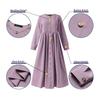 Plus Size Loose Long Robe Dress for Spring and Autumn - Elegant Commuter Fashion
