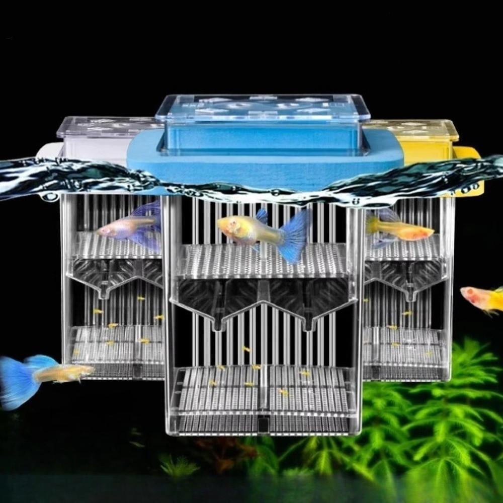 Detachable Guppy Breeder Box Transparent Fish Tank Divider Aquatic Life Hatchery  For Small Fish