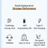 6 Inch 10000mAh Handheld Rechargeable Mini Fan Foldable Handle Silent Strong Wind USB Fan for Home Room Outdoor Travel