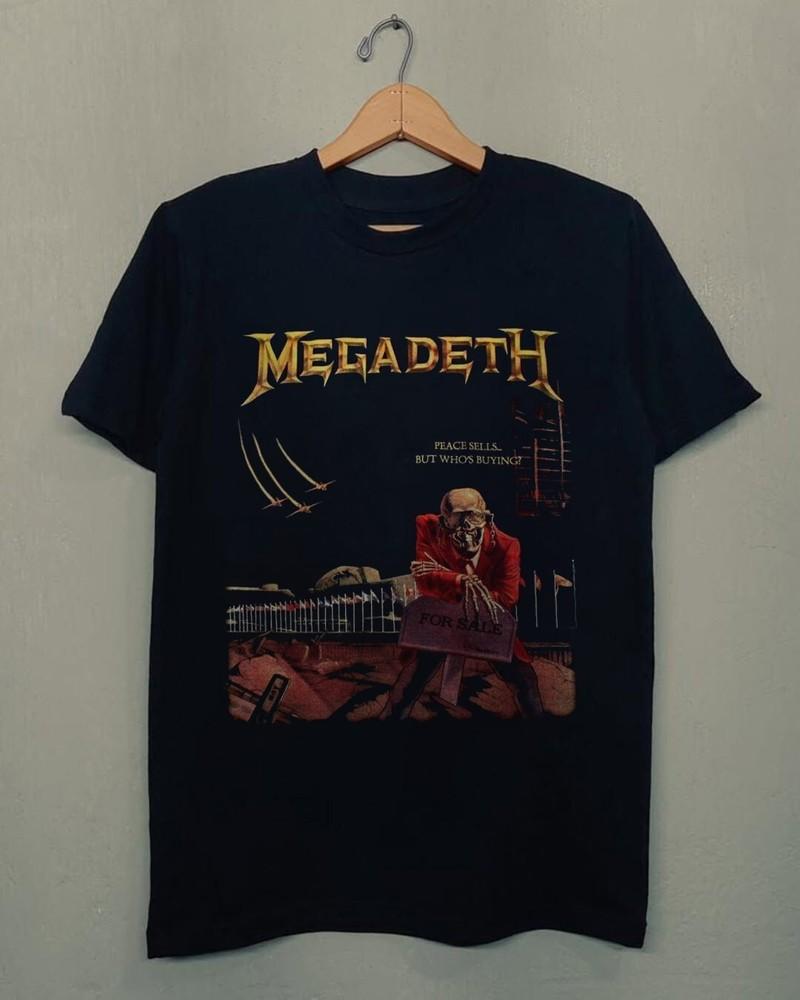 Горячая черная унисекс футболка Megadeth Peace Sells But Who039s Buying Размеры S-5XL