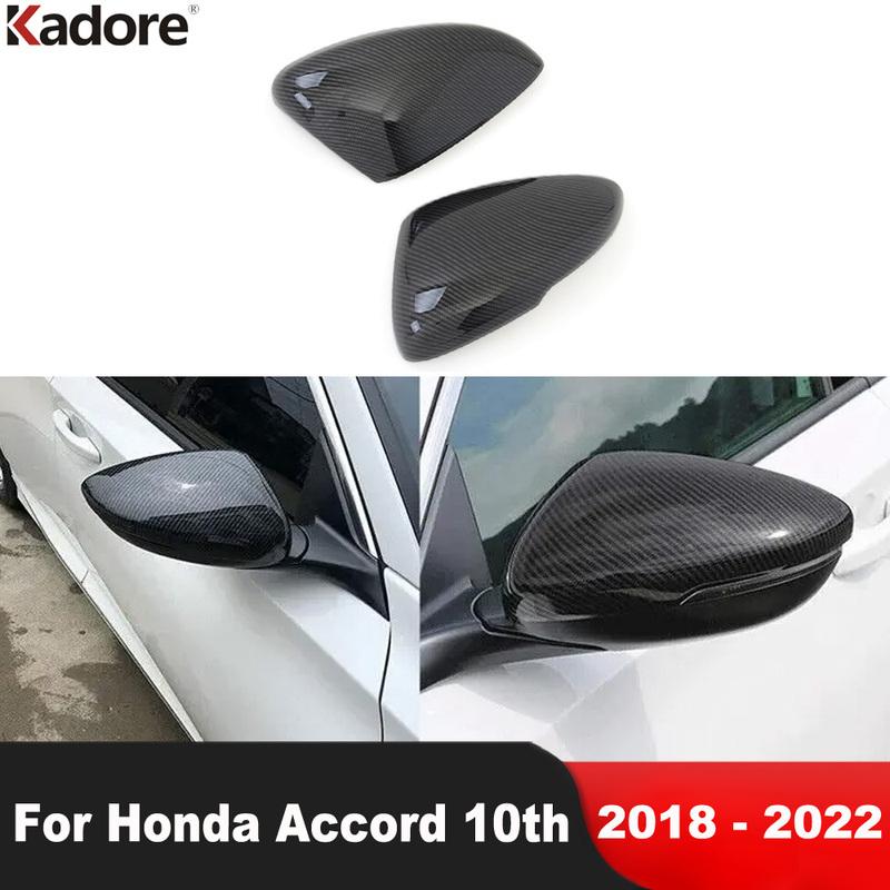 Side Mirror Cap Cover For Honda Accord 10th 2018 Carbon Fiber Car Rearview Mirror Cover Trim Accessories