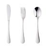 Buyer Star Children's Stainless Steel Cutlery Set, 3-Piece Set, Includes Knife, Fork, and Spoon, Dishwasher Safe, Silver