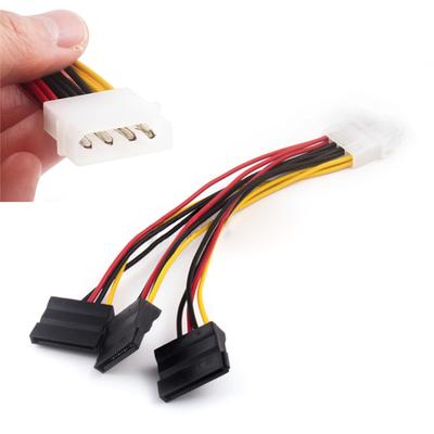 IDE Molex 4-контактный на 1/2/3 x SATA Кабель питания Serial ATA Y-разветвитель Жесткий диск Двойной удлинитель Кабель-адаптер Разъем