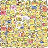 80 Cartoon Hand-painted Small Yellow Face Doodle Stickers Guitar Notebook Suitcase DIY Waterproof Stickers