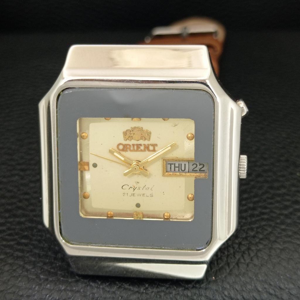 АВТОМАТИЧЕСКИЕ 46941 ВИНТАЖНЫЕ ORIENT CRYSTAL ЯПОНИЯ МУЖСКИЕ ОРИГИНАЛЬНЫЕ ЧАСЫ С ЦИФЕРБЛАТОМ a704957-1