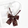 JK Bow Tie for Women, Japanese Uniform Shirt, College Style Student Plaid Tie, Men's Free Ribbon Accessories