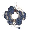 Chinese Embroidery Ancient Style Cloud Shoulder Blue Peacock Hanging Bead Tassel Shawl Hanfu Decorative Accessories W804