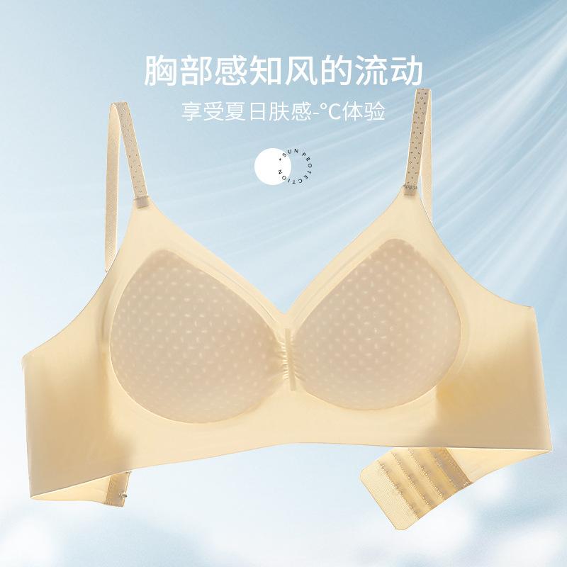 Comfortable soft support, jelly collection, anti-sagging, no steel ring, breathable thin bra, nude seamless underwear women