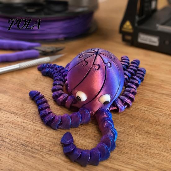 Осьминог Сенсорная Игрушка 3D Печатная Игрушка, Шарнирная Фигурка с Подвижными Суставами, Игрушка-Антистресс Морское Животное для Детей Взрослых
