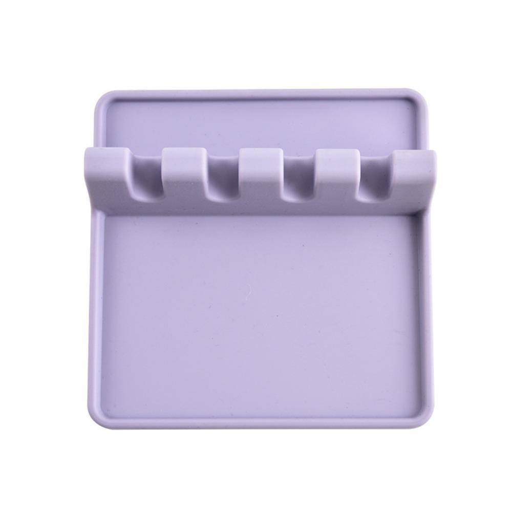 Silicone Kitchen Utensil Rack Non-Slip Spoon Shelf Utensil Holder Pot Lid Rack Cooking Station