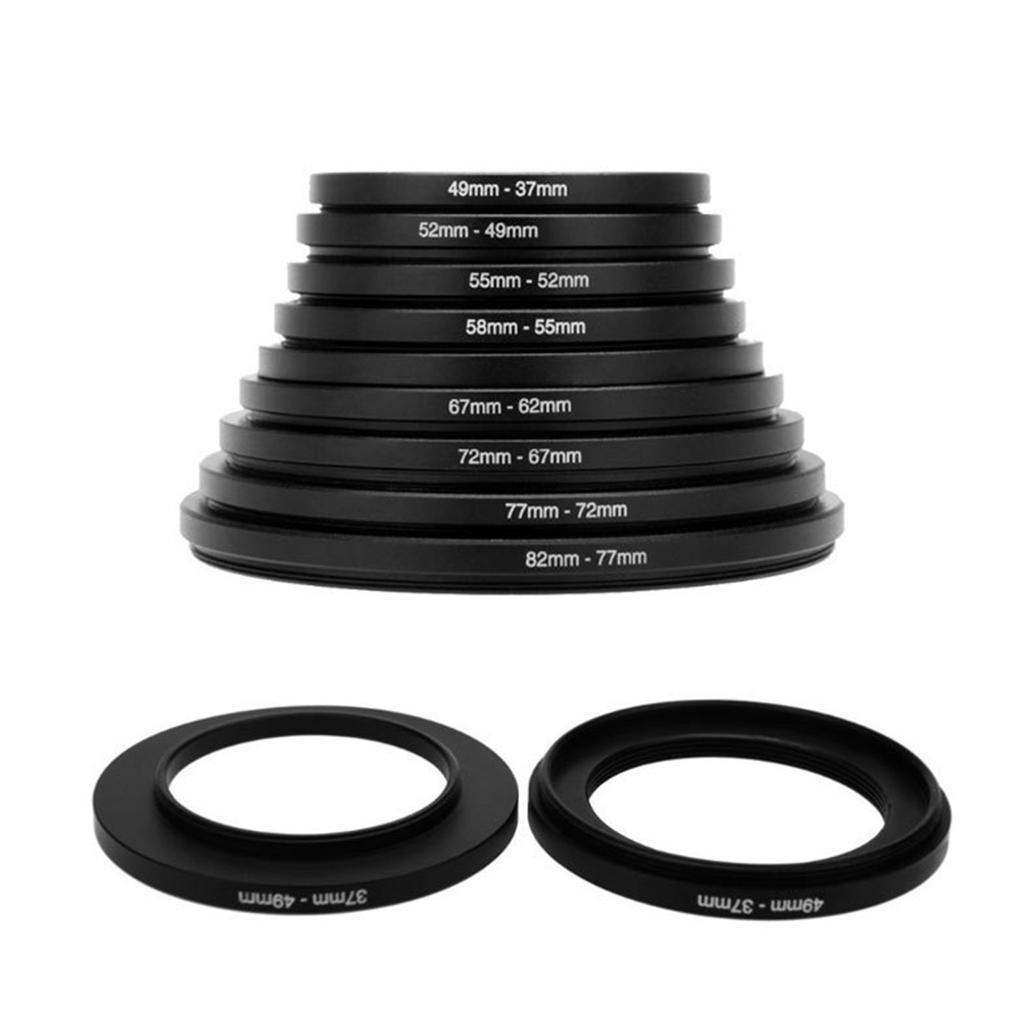 18pcs Camera Lens Filter Step Up & Down Ring Adapter Metal Filter Adapter Ring For All Camera DSLR 37-82 82-37mm Mount
