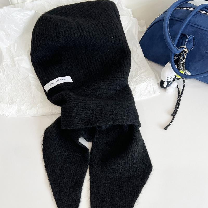 1pc Women Hooded Scarf Cape Balaclava Hat,outdoor Winter Warm Knit Wrap-Around Neck Warmer,Suitable for Daily Wear,vacation