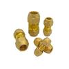 2 Pcs Brass AC Copper Pipe 1/4" Extension Connector Copper Pipe Quick Connector  Copper Fittings