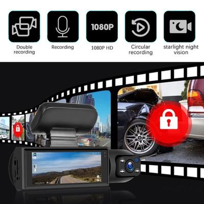 1080P Автомобильный видеорегистратор Видеорегистратор для автомобилей Двойная камера для автомобильного регистратора Видеокамера заднего вида Черный ящик Автомобильные аксессуары